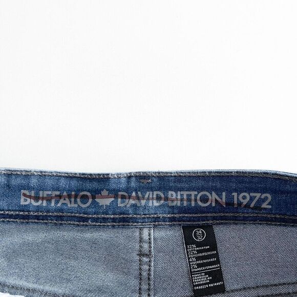 Buffalo David Bitton 1972 Mens Denim Max X Skinny Stretch Jeans Blue 34 - Picture 8 of 12
